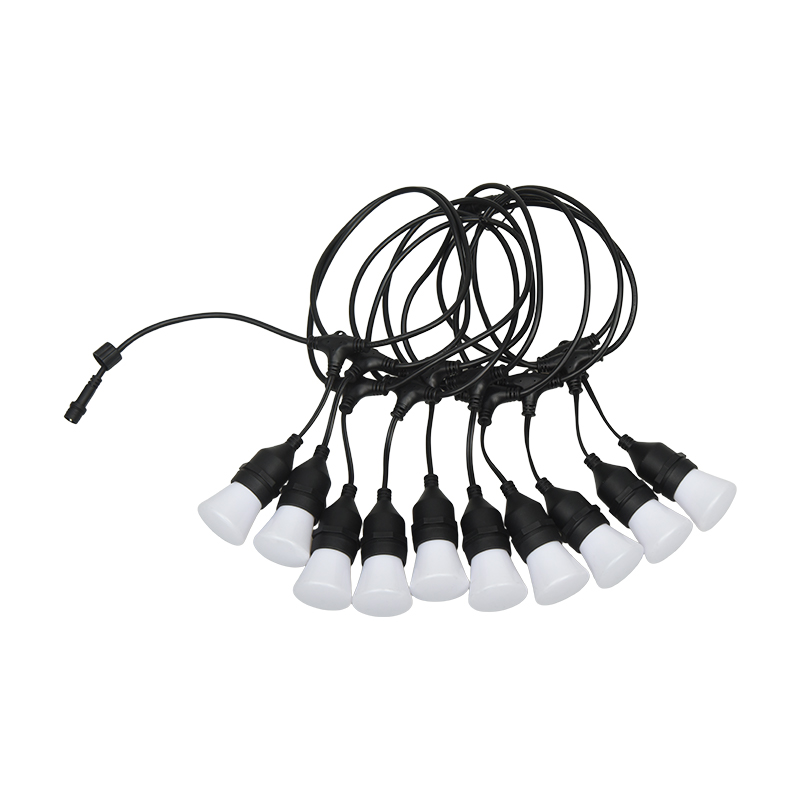 C45 Asılı Tip E27 Spiral RGB Senkronize Yanıp Sönen Dize Işıklar