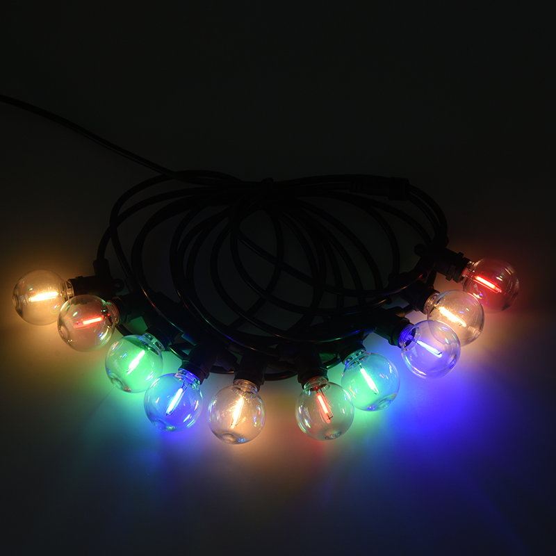 G40 Top Kabarcık E12 Spiral Ağız Renkli LED Dekoratif Festoon Aydınlatma