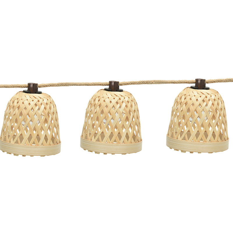 Bambu örgü G40 güneş ışığı ipi (5 metre 10 ışık)